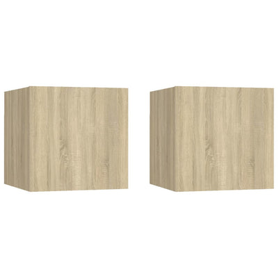 Bedside Cabinets 2 pcs Sonoma Oak 30.5x30x30 cm Engineered Wood Payday Deals
