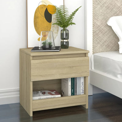 Bedside Cabinets 2 pcs Sonoma Oak 40x30x39 cm Engineered Wood Payday Deals