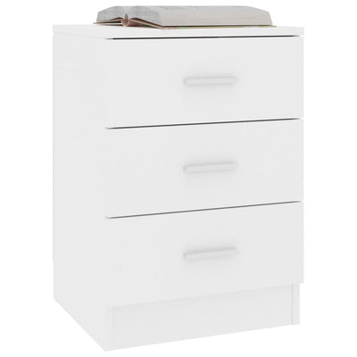 Bedside Cabinets 2 pcs White 38x35x56 cm Engineered Wood Payday Deals