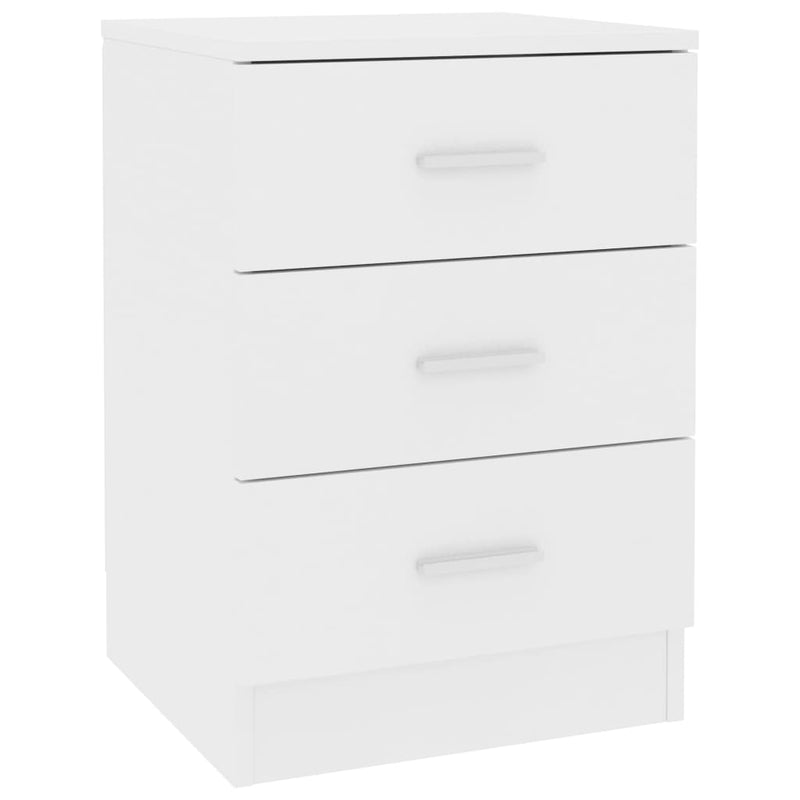 Bedside Cabinets 2 pcs White 38x35x56 cm Engineered Wood Payday Deals
