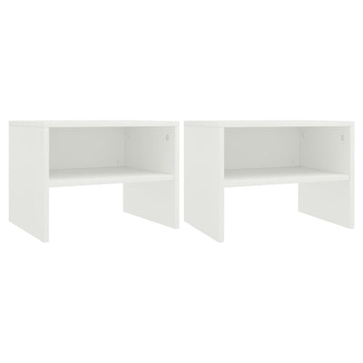 Bedside Cabinets 2 pcs White 40x30x30 cm Engineered Wood Payday Deals