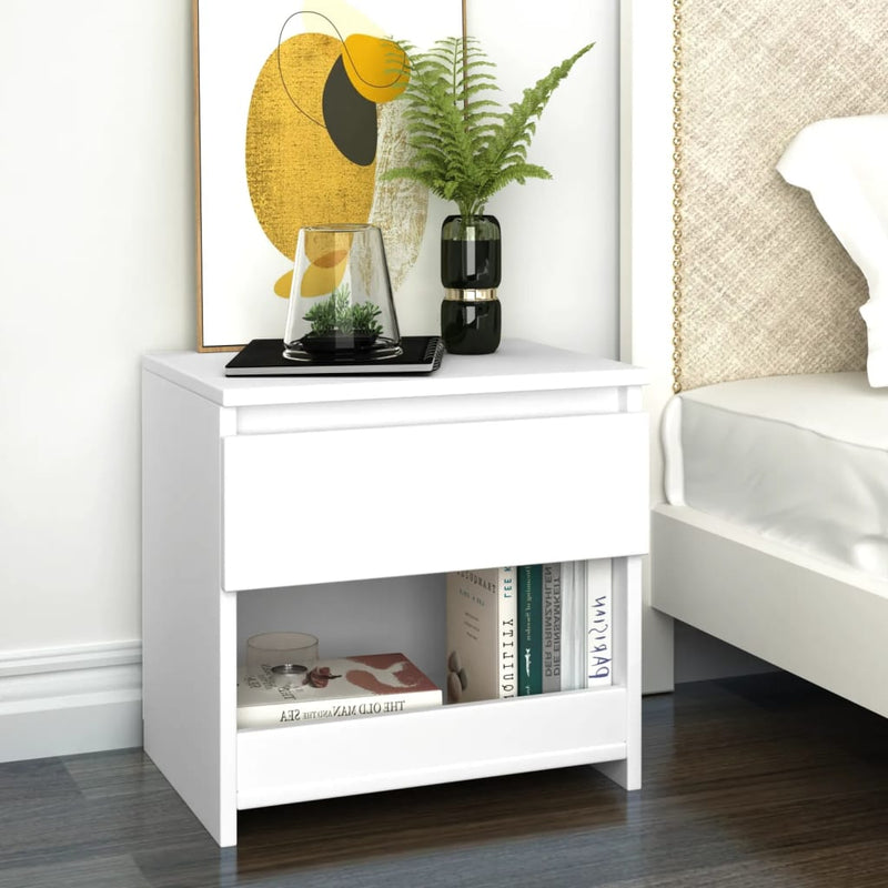 Bedside Cabinets 2 pcs White 40x30x39 cm Chipboard Payday Deals