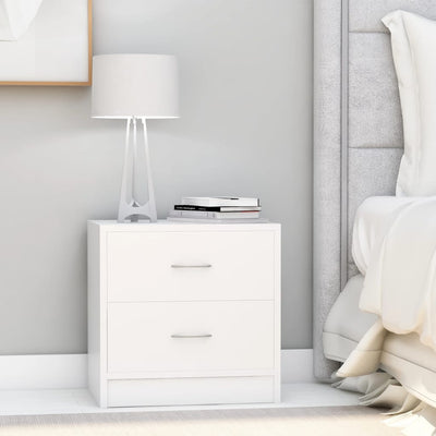 Bedside Cabinets 2 pcs White 40x30x40 cm Chipboard Payday Deals