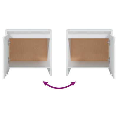 Bedside Cabinets 2 pcs White 45x34x44.5 cm Chipboard Payday Deals