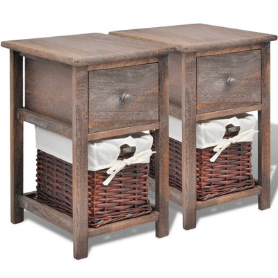 Bedside Cabinets 2 pcs Wood Brown Payday Deals