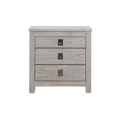 Bedside Table 2 drawers Night Stand Solid Acacia Storage in White Ash Colour Payday Deals