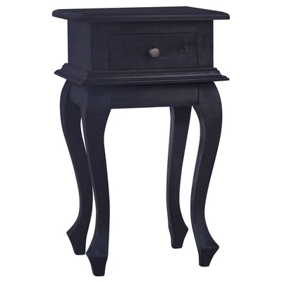 Bedside Table Light Black Coffee 35x30x60cm Solid Mahogany Wood
