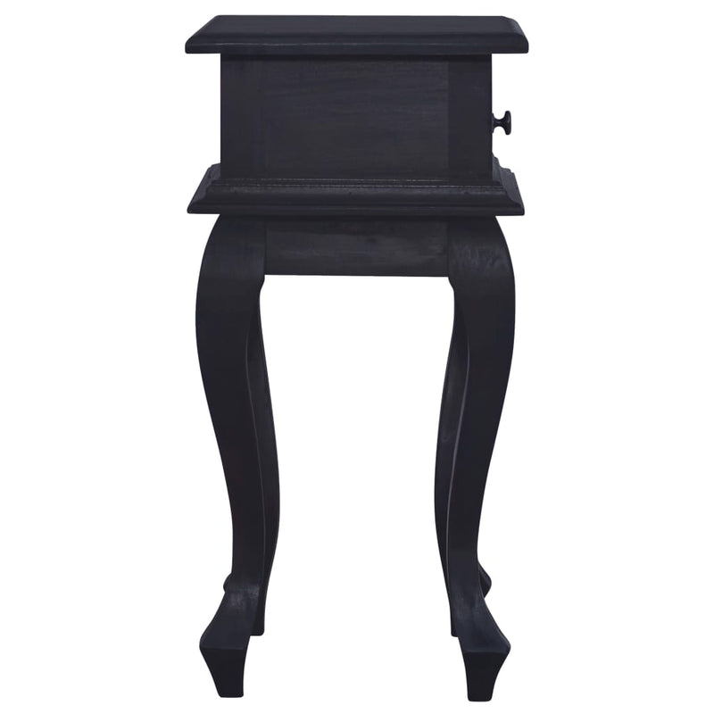 Bedside Table Light Black Coffee 35x30x60cm Solid Mahogany Wood Payday Deals