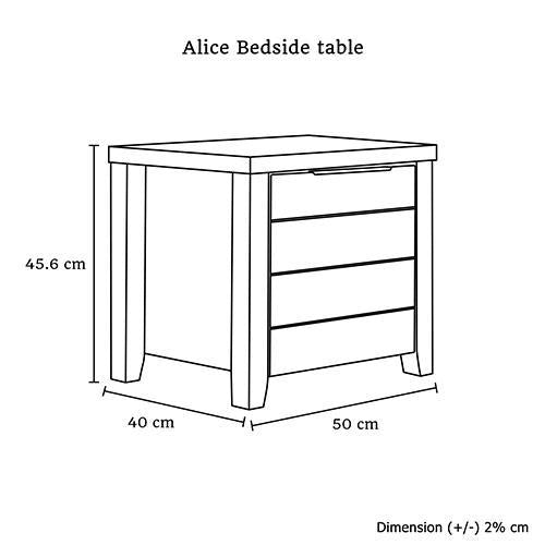 Alice Bedside Table Wenge Payday Deals