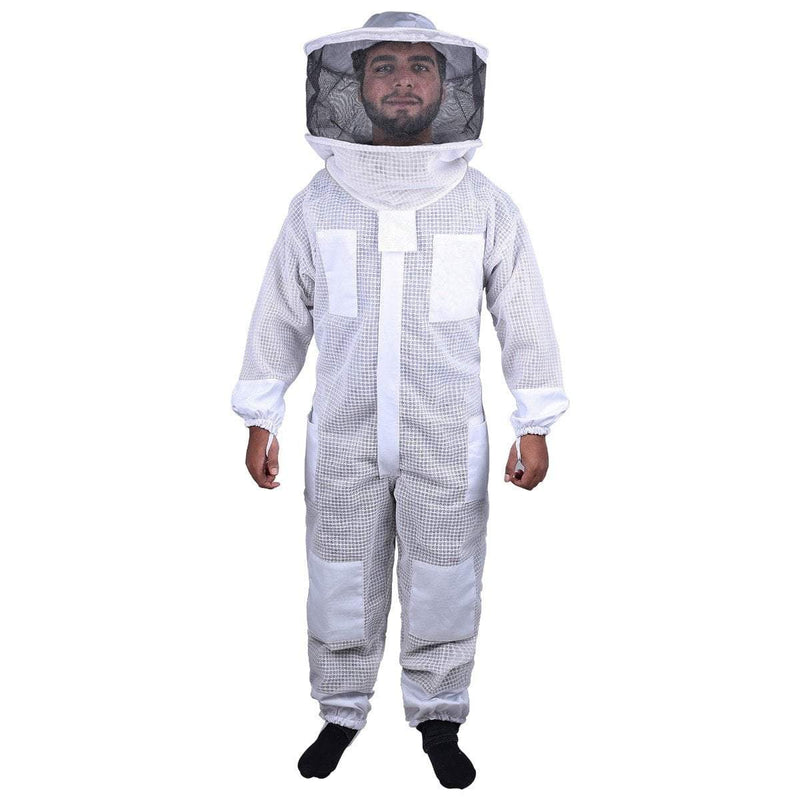 Beekeeping Bee Full Suit 3 Layer Mesh Ultra Cool Ventilated Round Head Beekeeping Protective Gear SIZE S Payday Deals