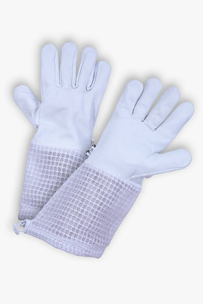Beekeeping Bee Gloves Goat Skin 3 Mesh Ventilated Gloves-S