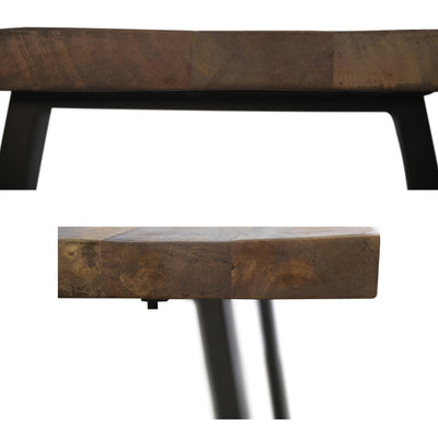 Begonia Coffee Table 130cm Live Edge Solid Mango Wood Unique Furniture - Natural Payday Deals