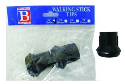 Bemed Walking Stick Tips Black 7/8" 22mm