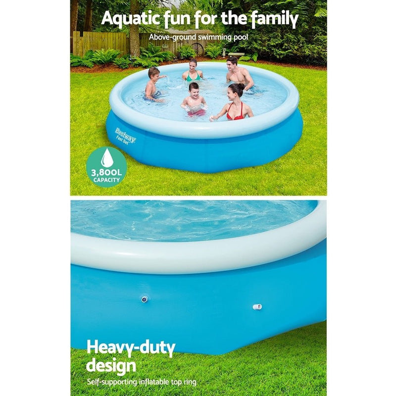 Bestway Above Ground Swimming Pool 305x76cm Fast Set Pool Family Payday Deals