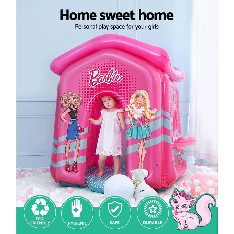 Bestway Barbie Malibu Play House Inflatable Toy Indoor Toddler Pink Playhouse