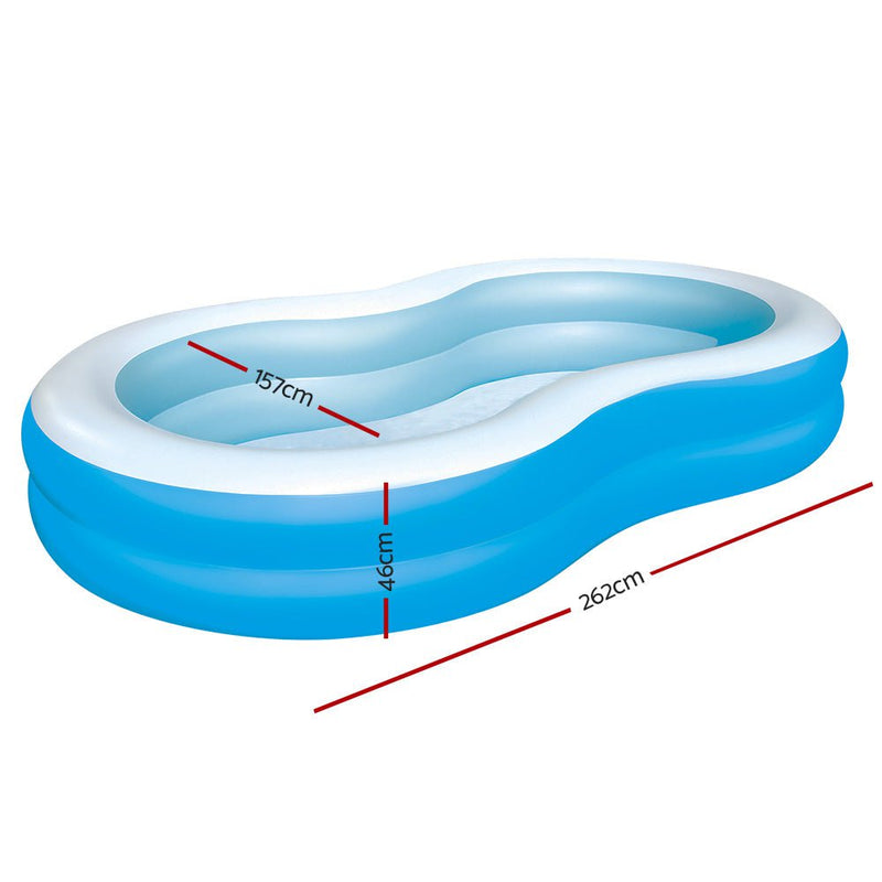 Bestway Inflatable Kids Pool Swimming Pool Family Pools 2.62m x 1.57m x 46cm Payday Deals