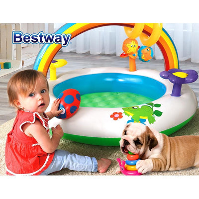 Bestway Inflatable Play Kids Pool Child Activity Gym Center Rainbow Go and Grow
