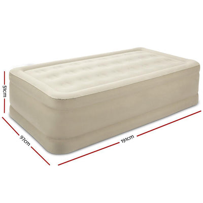Bestway Inflatable Single Air Bed Home Blow Up Mattress Built-in Pump