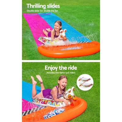 Bestway Inflatable Water Slip And Slide 4.88m Kids Rider Splash Toy Outdoor Payday Deals