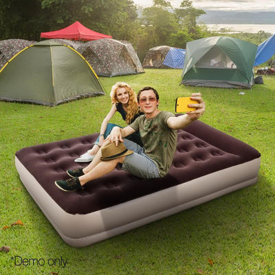 Queen Size Inflatable Air Mattress - Brown Payday Deals