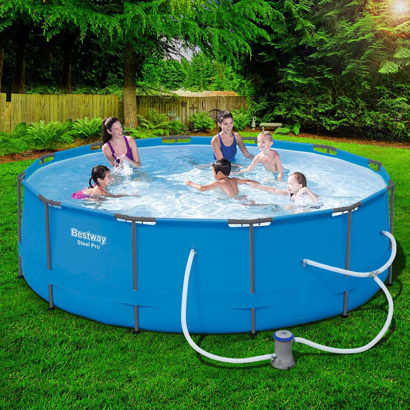 Bestway Swimming Pool Above Ground Filter Pump Steel Pro Frame Pools Payday Deals