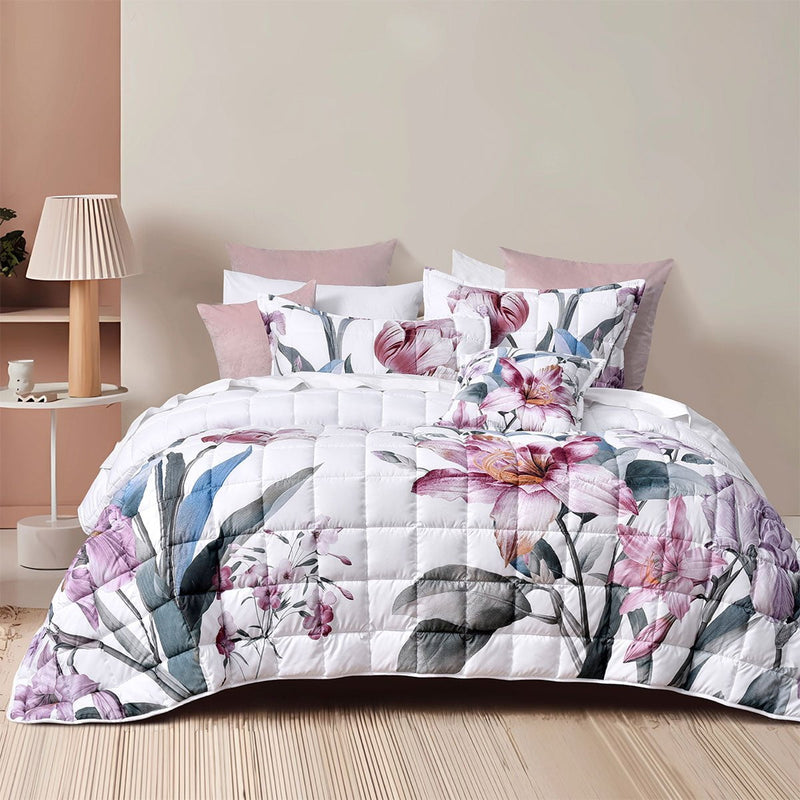 Bianca Carmela White Polyester Bedspread Set Single Payday Deals