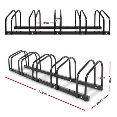 Portable Bike 5 Parking Rack Bicycle Instant Storage Stand - Black Payday Deals