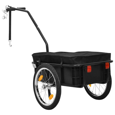 Bike Cargo Trailer/Hand Wagon 155x61x83 cm Steel Black Payday Deals