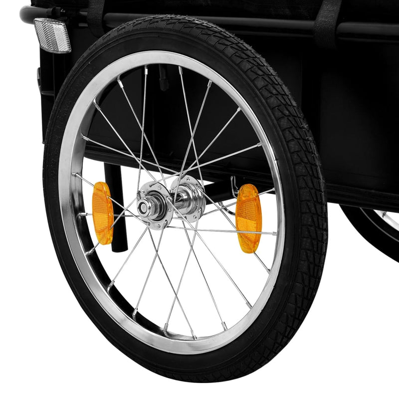 Bike Cargo Trailer/Hand Wagon 155x61x83 cm Steel Black Payday Deals
