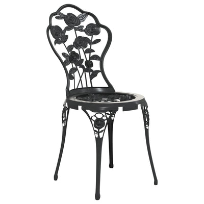 Bistro Chairs 2 pcs Cast Aluminium Black Payday Deals