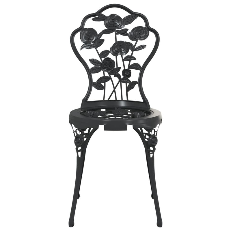 Bistro Chairs 2 pcs Cast Aluminium Black Payday Deals