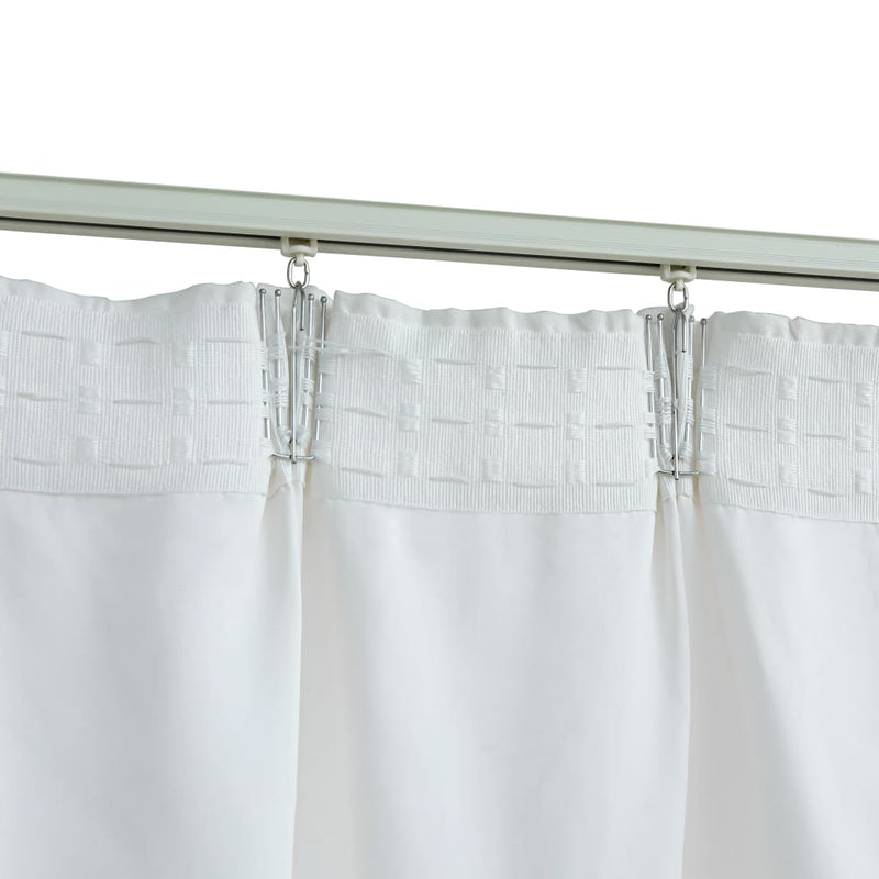 Blackout Curtains with Hooks 2 pcs Off White 140x245 cm Payday Deals
