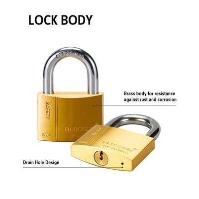 BLOSSOM PADLOCK BRASS HEAVY DUTY 40MM Payday Deals