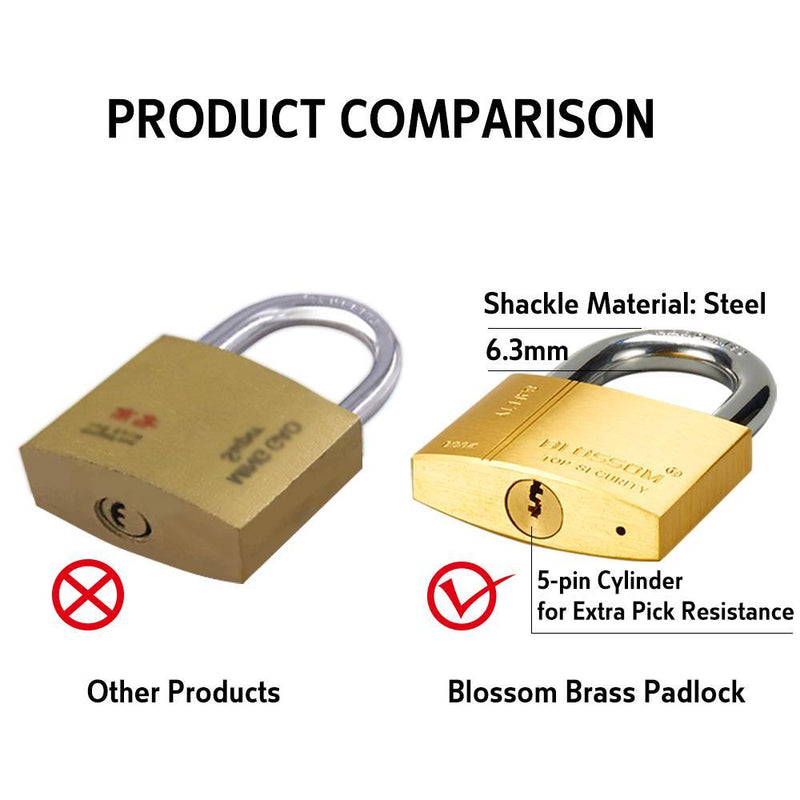 BLOSSOM PADLOCK BRASS HEAVY DUTY 40MM Payday Deals