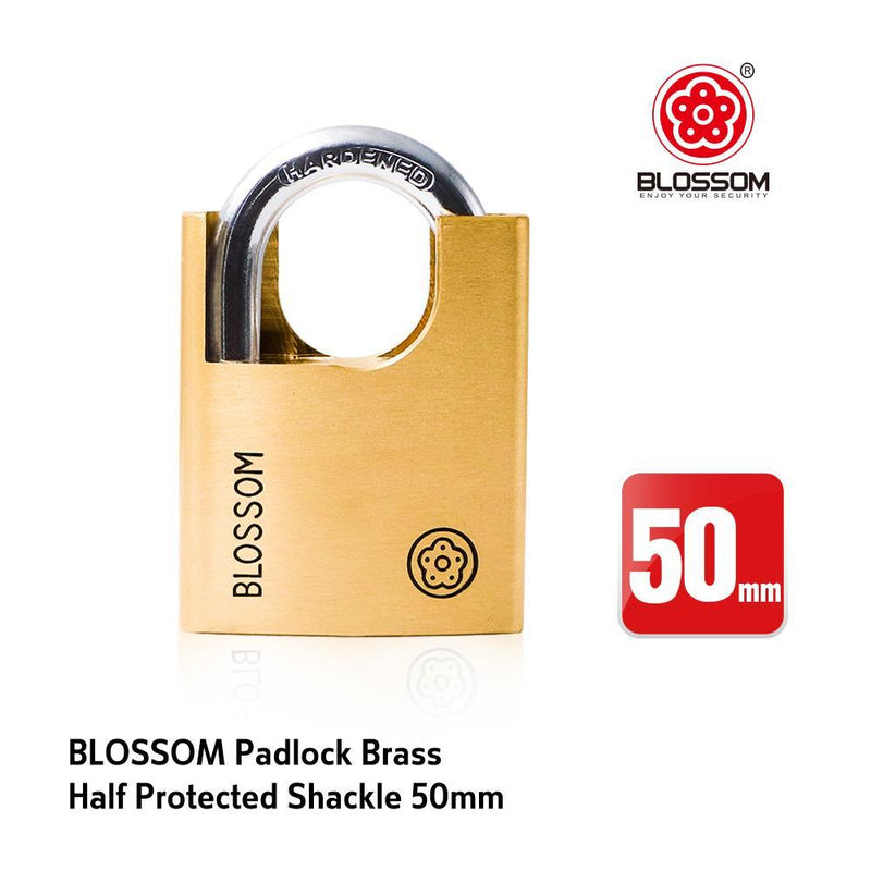 BLOSSOM PADLOCK BRASS PROTECTED SHACKLE 50MM Payday Deals