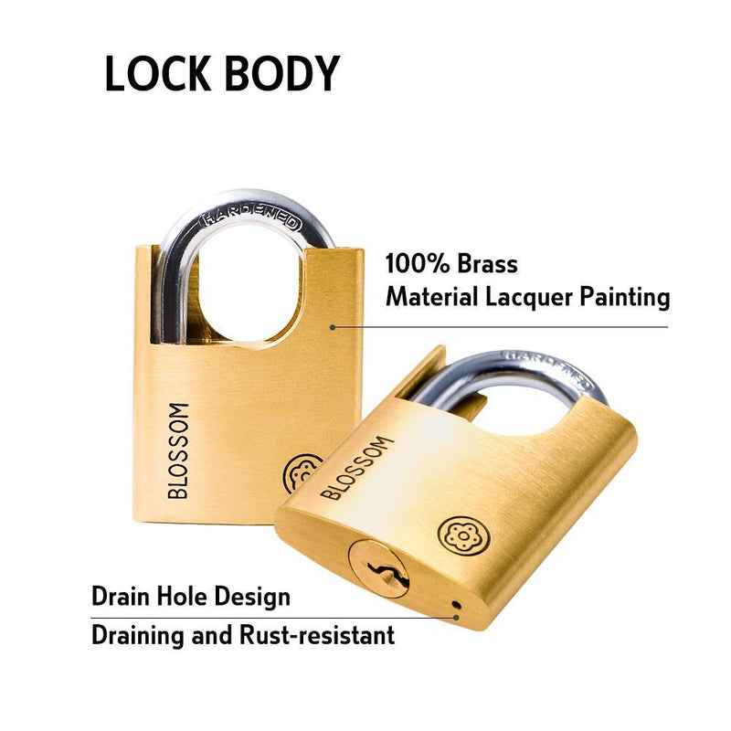 BLOSSOM PADLOCK BRASS PROTECTED SHACKLE 50MM Payday Deals