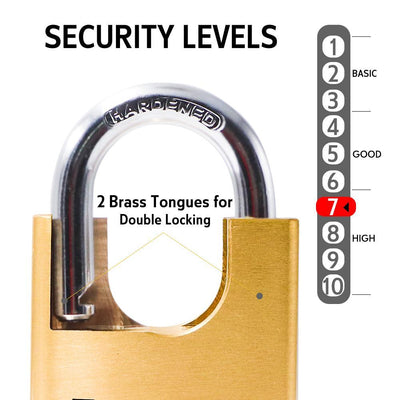 BLOSSOM PADLOCK BRASS PROTECTED SHACKLE 50MM Payday Deals