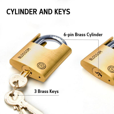 BLOSSOM PADLOCK BRASS PROTECTED SHACKLE 50MM Payday Deals