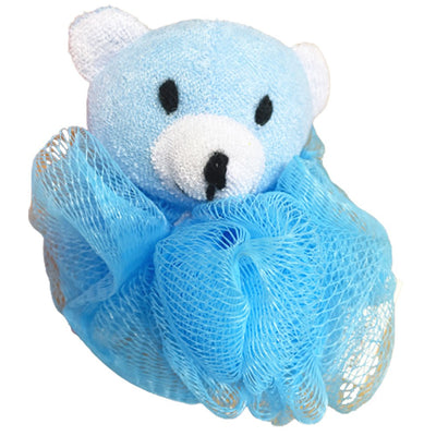 Blue Bear Kids Bath Sponge Scrub Stuffed Animal Shower Loofah Toy Exfoliate Payday Deals