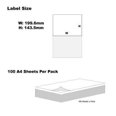 Blumax 1000 Sheets A4 Format 2UP White Labels