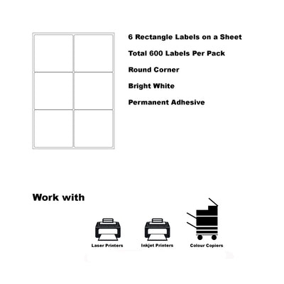 Blumax 500 Sheets A4 Format 6UP White Labels Payday Deals