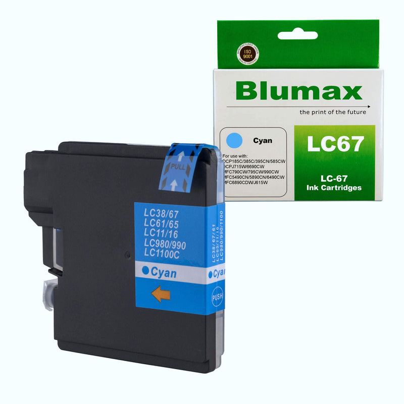 Blumax Alternative for Brother LC-67 Cyan Ink Cartridges