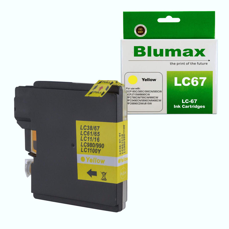 Blumax Alternative for Brother LC-67 Yellow Ink Cartridges