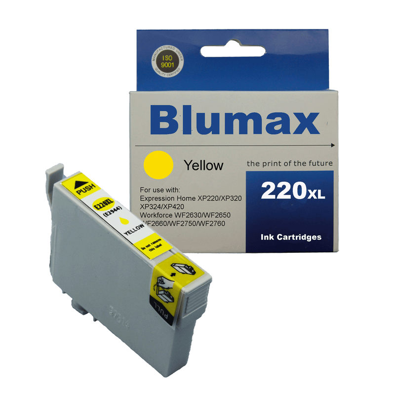 Blumax Alternative for Epson 220XL Yellow Ink Cartridges