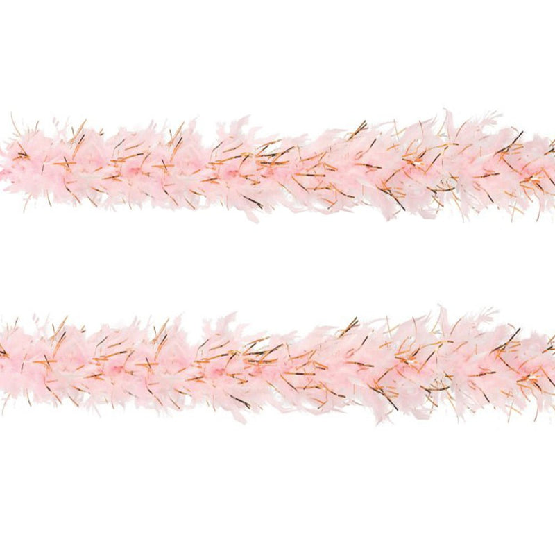 Blush & Gold Foil Feather Boa Costume Accessory Payday Deals