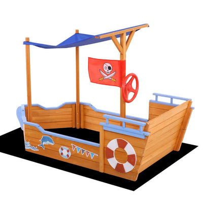 Keezi Boat Sand Pit With Canopy Payday Deals