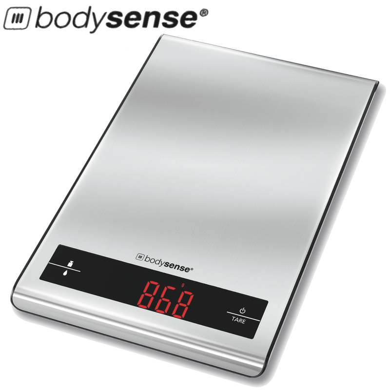 BodySense 5kg Stainless Steel Kitchen Scale Electronic Digital Weight Balance Payday Deals