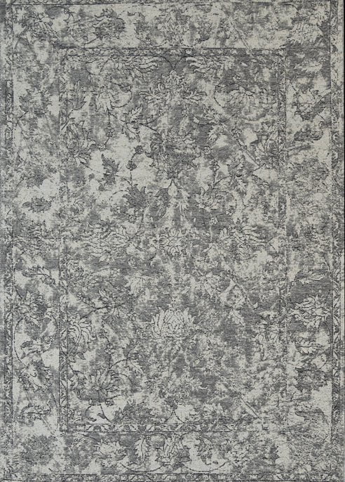 Bohemian Grey Distressed Boardered Rug 80x150cm Payday Deals