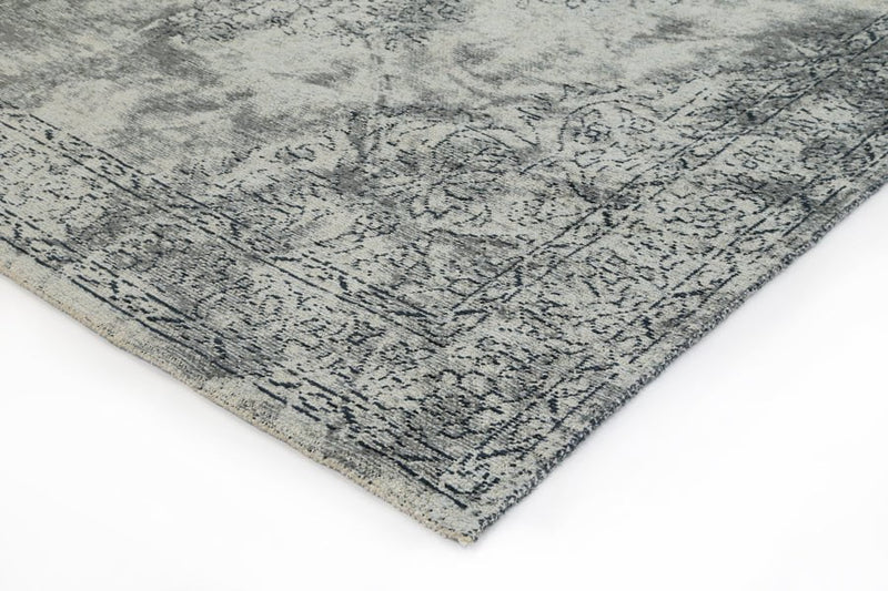 Bohemian Grey Distressed Boardered Rug 80x150cm Payday Deals