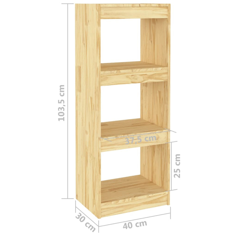 Book Cabinet/Room Divider 40x30x103.5 cm Solid Pinewood Payday Deals